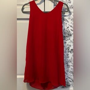 A. Byer Vibrant Red Asymmetrical Dress
